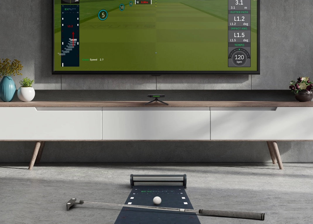 golf simulator, putting simulator, putting training, Exputt, SAM Puttlab